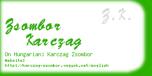 zsombor karczag business card